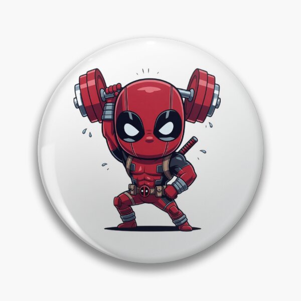 Item preview, Deadpool Workout Shirt | Chibi Merc with a Mouth Lifting Weights | Superhero Gym Tee designed and sold by A-G-store.