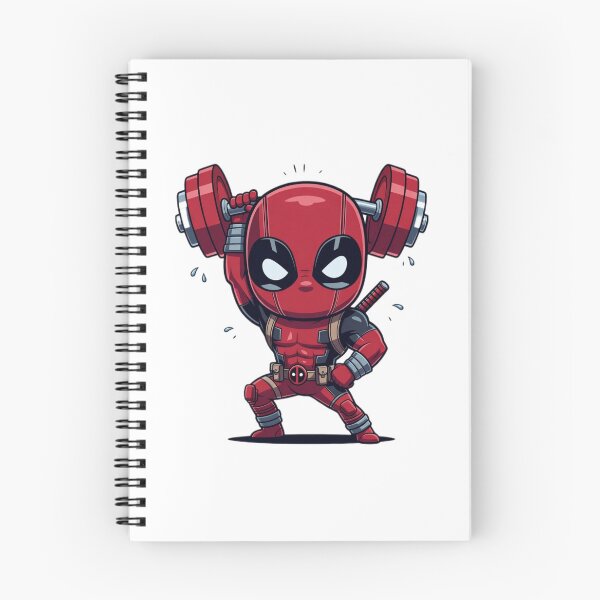 Item preview, Deadpool Workout Shirt | Chibi Merc with a Mouth Lifting Weights | Superhero Gym Tee designed and sold by A-G-store.