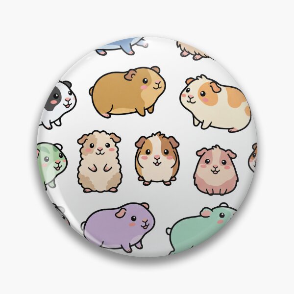 Item preview, Kawaii Guinea Pig Sticker Sheet Cute Cavy Doodles and Pastel Pets designed and sold by VineVibe16Studio.