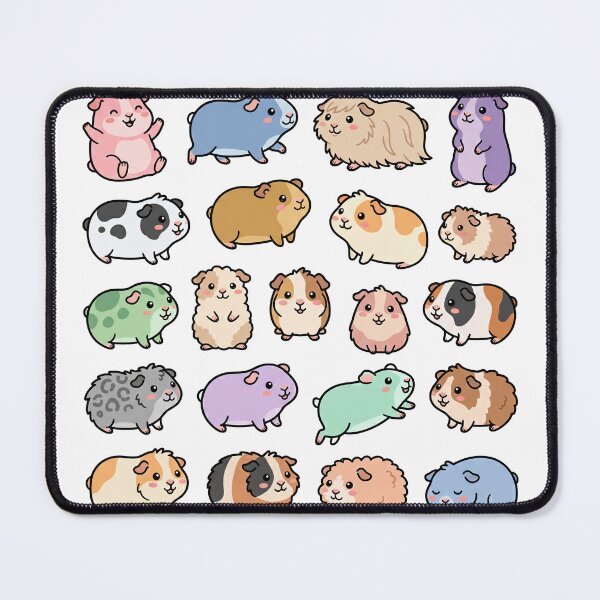Item preview, Kawaii Guinea Pig Sticker Sheet Cute Cavy Doodles and Pastel Pets designed and sold by VineVibe16Studio.