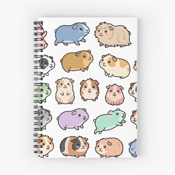 Item preview, Kawaii Guinea Pig Sticker Sheet Cute Cavy Doodles and Pastel Pets designed and sold by VineVibe16Studio.