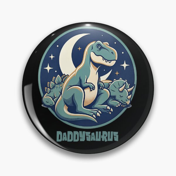 Item preview, Vintage Daddysaurus Dinosaur Night Scene designed and sold by MythicCotton.