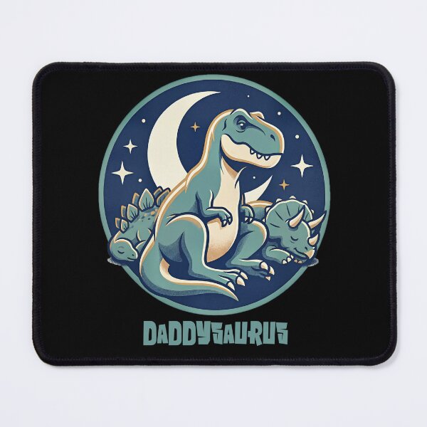 Item preview, Vintage Daddysaurus Dinosaur Night Scene designed and sold by MythicCotton.