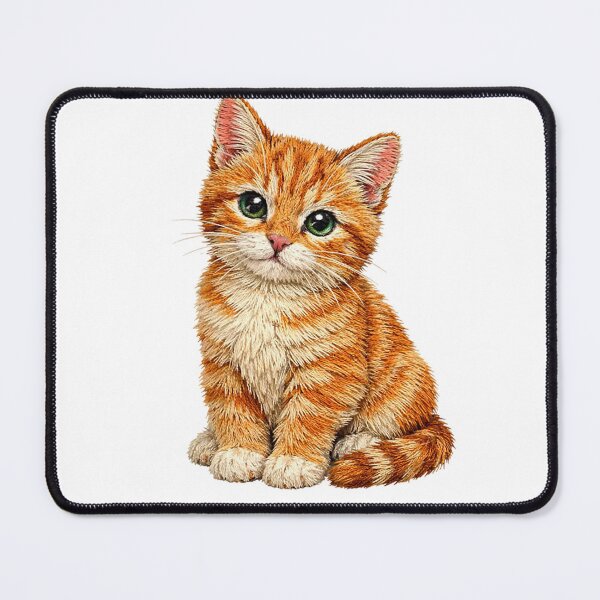 Item preview, Orange Ginger Cat Realistic Embroidery designed and sold by mybunnyparadise.