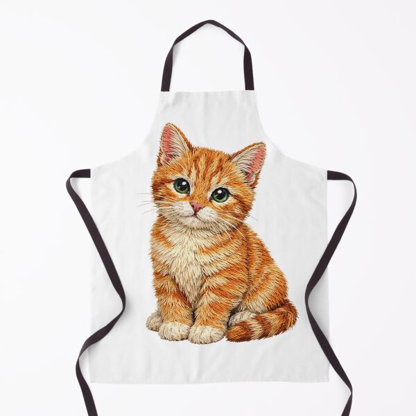 Item preview, Orange Ginger Cat Realistic Embroidery designed and sold by mybunnyparadise.
