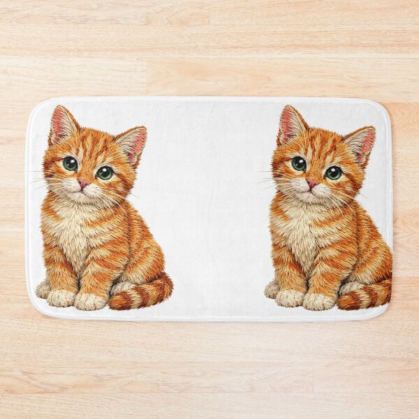 Item preview, Orange Ginger Cat Realistic Embroidery designed and sold by mybunnyparadise.