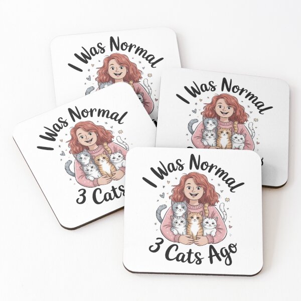 Item preview, I Was Normal 3 Cats Ago Funny Crazy Cat Lady designed and sold by Small Mandarin.