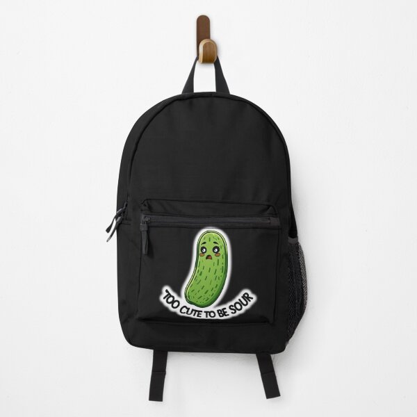Item preview, Too Cute To Be Sour Funny Pickle Sticker – Cute Kawaii Pickle Meme, Funny Food Pun, Aesthetic Cute Food Cartoon Sticker for Laptop & Water Bottle designed and sold by Basma Designs | Retro, Kawaii Shirts & Stickers.