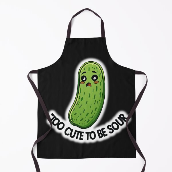 Item preview, Too Cute To Be Sour Funny Pickle Sticker – Cute Kawaii Pickle Meme, Funny Food Pun, Aesthetic Cute Food Cartoon Sticker for Laptop & Water Bottle designed and sold by Basma Designs | Funny Shirts, Stickers & Mugs.