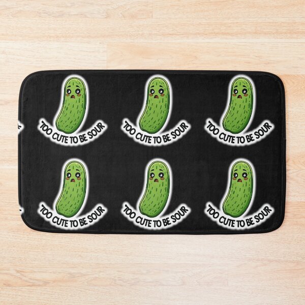 Item preview, Too Cute To Be Sour Funny Pickle Sticker – Cute Kawaii Pickle Meme, Funny Food Pun, Aesthetic Cute Food Cartoon Sticker for Laptop & Water Bottle designed and sold by Basma Designs | Funny Shirts, Stickers & Mugs.