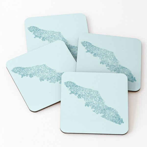 Item preview, Vancouver Island Cities - 2026 Version Teal designed and sold by Wild Coast Creative.