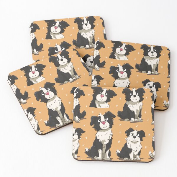 Item preview, Happy Border Collie Dog Cartoon Art Design designed and sold by NicolasGlowArt.