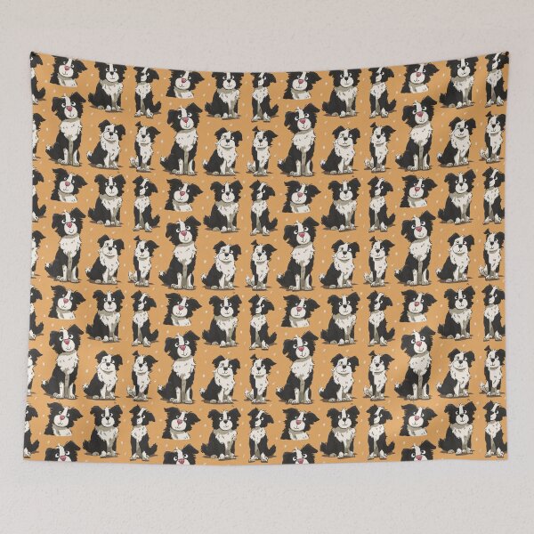 Item preview, Happy Border Collie Dog Cartoon Art Design designed and sold by NicolasGlowArt.