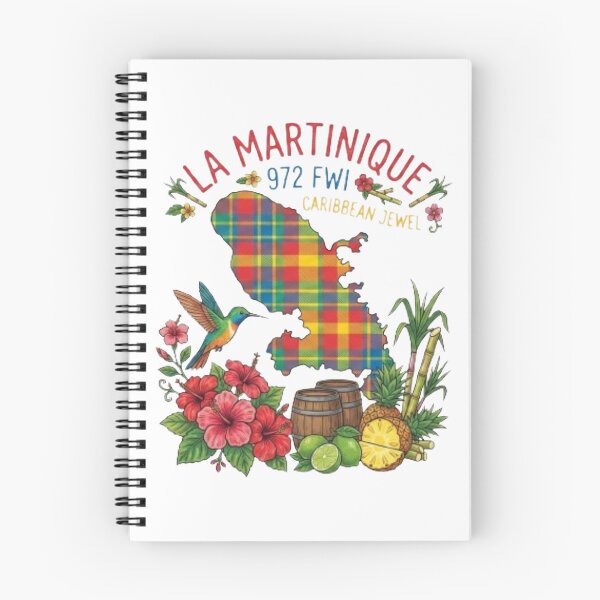 Item preview, Vibrant Martinique Map - Traditional Madras Heritage & Tropical Nature  Carte de la Martinique - Motif Madras Traditionnel et Nature Tropicale designed and sold by  Multi creative .