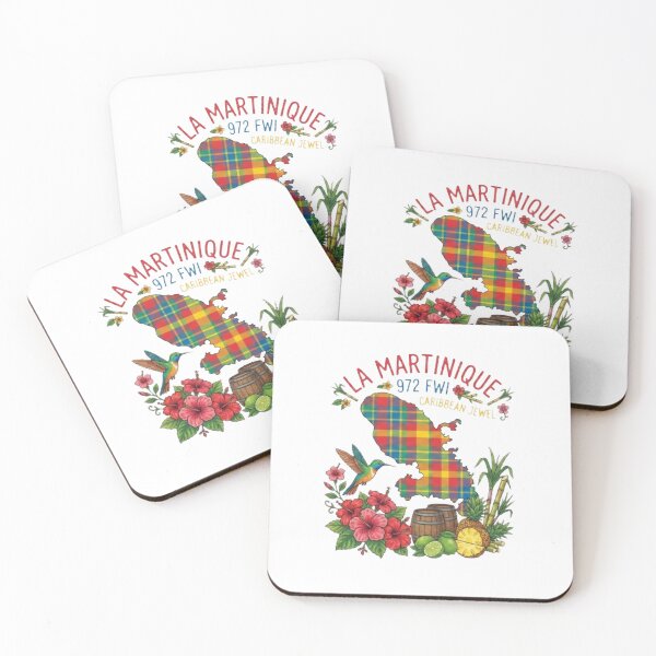 Item preview, Vibrant Martinique Map - Traditional Madras Heritage & Tropical Nature  Carte de la Martinique - Motif Madras Traditionnel et Nature Tropicale designed and sold by  Multi creative .