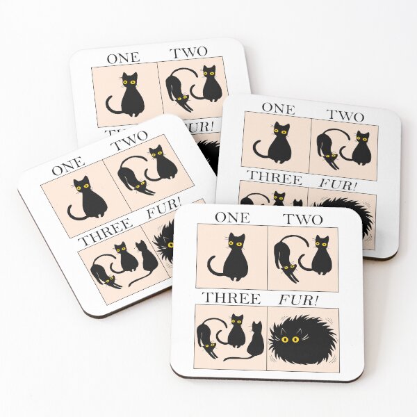 Item preview, One Two Three FUR! – Clever Cat Pun | Funny Animal Wordplay Meme designed and sold by Groenendijk.