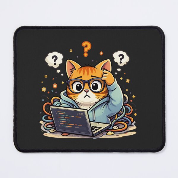 Item preview, When Your Code Works But You Have No Idea Why — Funny Cat Programmer designed and sold by NUVYStudio.