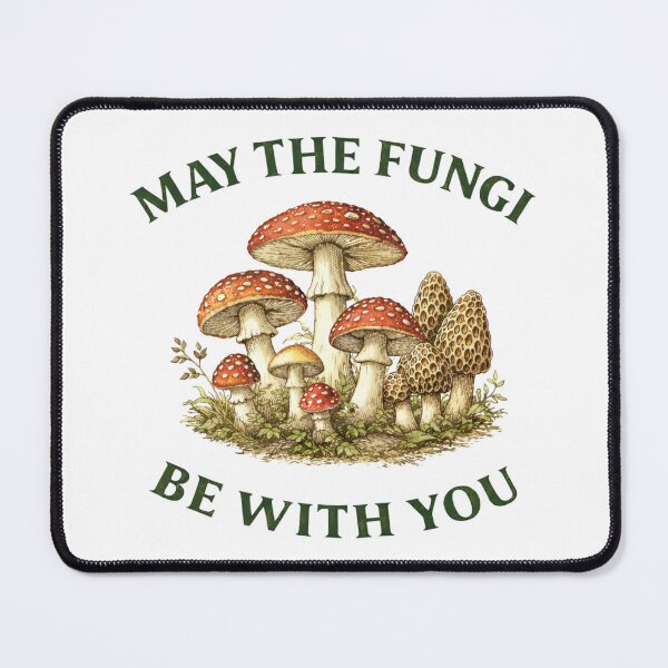 Item preview, May The Fungi Be With You Vintage Mushrooms designed and sold by Dungeon Wall Design.