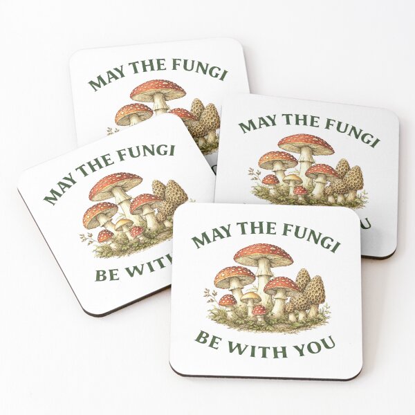 Item preview, May The Fungi Be With You Vintage Mushrooms designed and sold by Dungeon Wall Design.