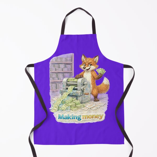 Item preview, Fox Making Money Sticker – Funny Printing Cash Animal Art designed and sold by Felixuss.