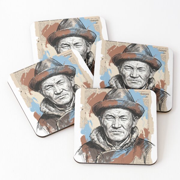 Item preview, Vintage Portrait of a Mongolian Nomadic Warrior Horseman designed and sold by TaruHonu.