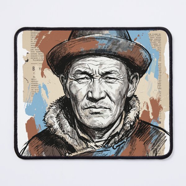 Item preview, Vintage Portrait of a Mongolian Nomadic Warrior Horseman designed and sold by TaruHonu.