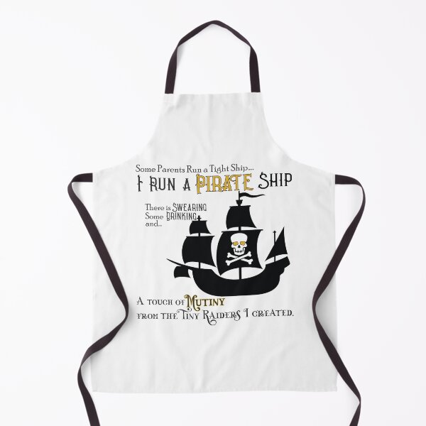Item preview, I Run a Pirate Ship – Funny Parenting Humor Design for Moms and Dads designed and sold by Leslie Makes Art & Crafts.