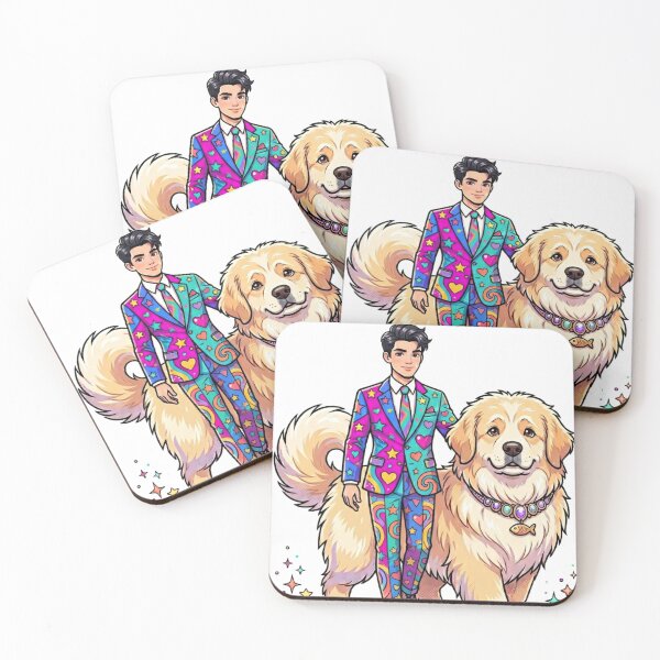 Item preview, A young man and a dog. designed and sold by PP&RAINBOW SHOP.