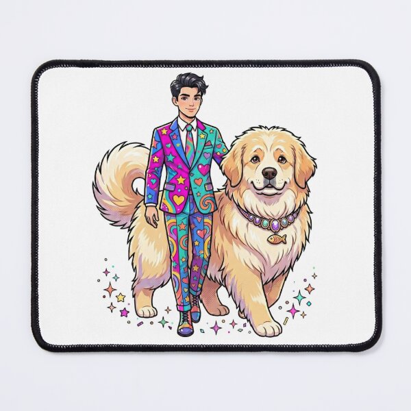Item preview, A young man and a dog. designed and sold by PP&RAINBOW SHOP.