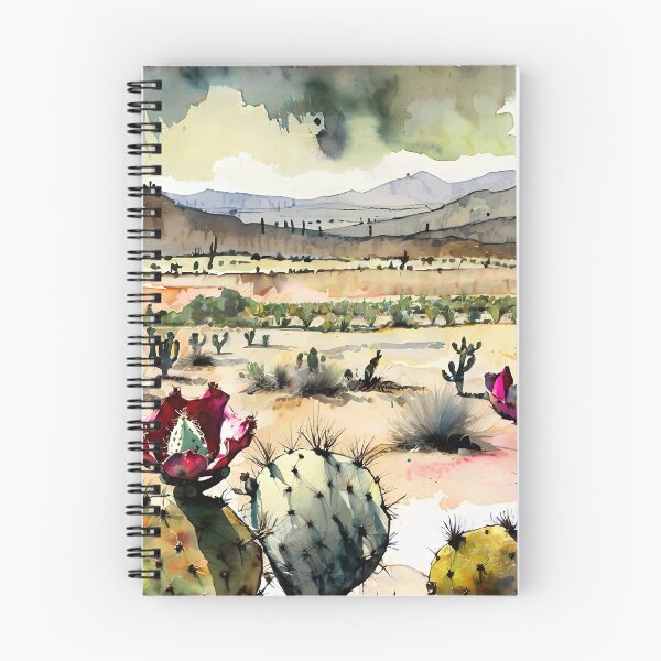Item preview, Prickly Pear & Mezcal Dreams – Agave in Watercolor designed and sold by NatArtSA.