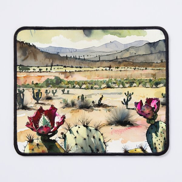 Item preview, Prickly Pear & Mezcal Dreams – Agave in Watercolor designed and sold by NatArtSA.