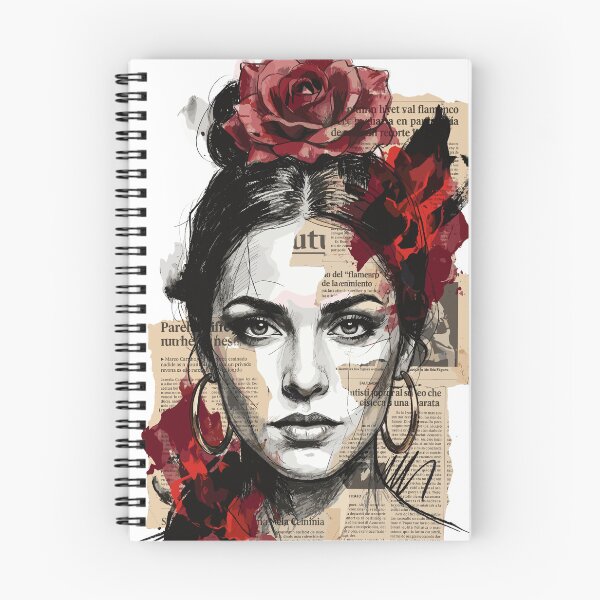Item preview, Artistic Portrait of a Flamenco Dancer with a Rose designed and sold by TaruHonu.