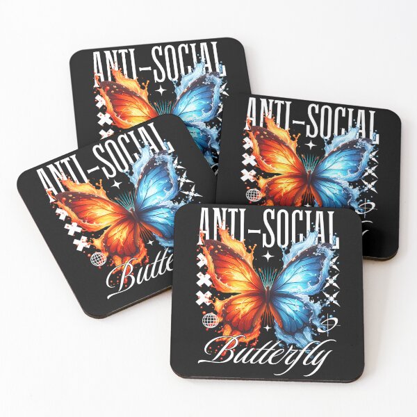 Item preview, Anti Social Butterfly designed and sold by BombClownn.