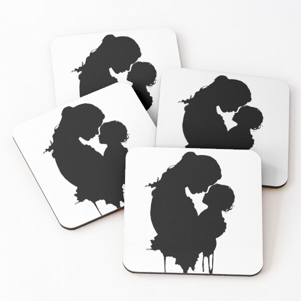 Item preview, Mother and Child Silhouette Minimalist Mother's Day Art designed and sold by BigStar-Cart.
