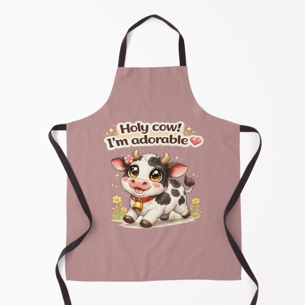 Item preview, Funny Cute Cow Big Eyes Kawaii Cartoon Holy Cow I’m Adorable designed and sold by Nusha Creations.