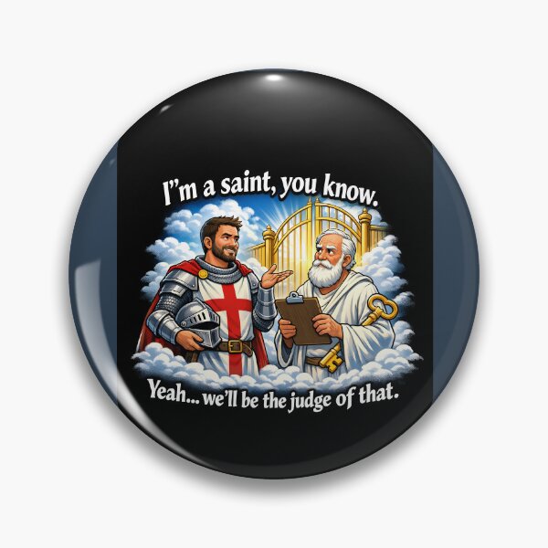 Artikelvorschau, Ich bin ein Heiliger, weißt du? Lustiges T-Shirt mit religiösem Humor entworfen und verkauft von Hornace88studio.