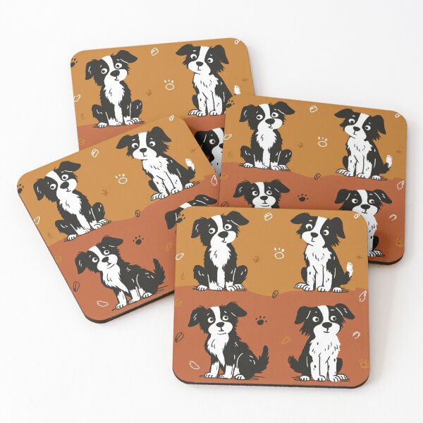 Item preview, Cute Border Collie Puppy Dog Lover Pattern designed and sold by NicolasGlowArt.