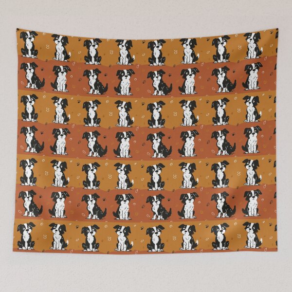 Item preview, Cute Border Collie Puppy Dog Lover Pattern designed and sold by NicolasGlowArt.