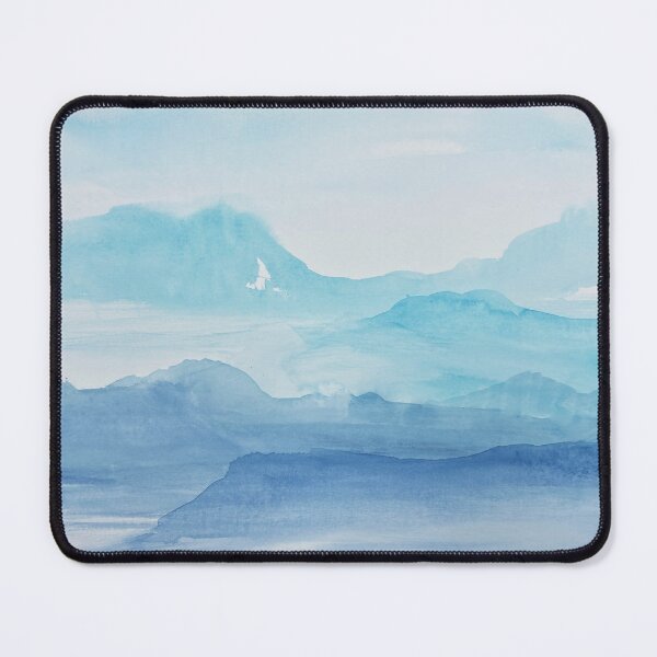Item preview, Blue dreamy mountains  designed and sold by stormdroplet.
