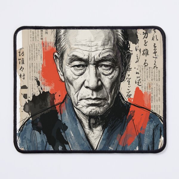 Item preview, Portrait of a Japanese Master Calligrapher, Vintage Collage Art designed and sold by TaruHonu.