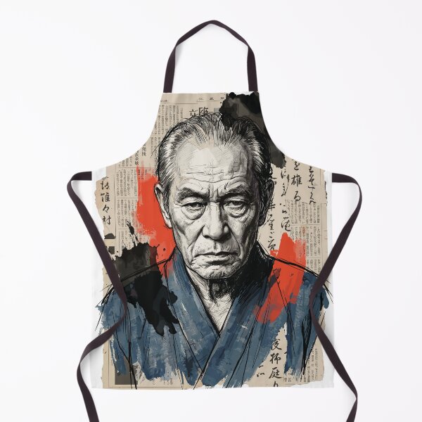 Item preview, Portrait of a Japanese Master Calligrapher, Vintage Collage Art designed and sold by TaruHonu.