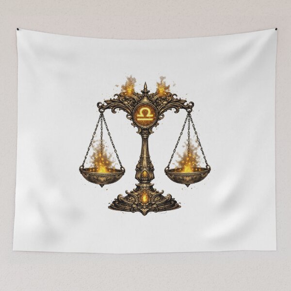 Item preview, Libra Zodiac Scales – Detailed Astrology Design – Minimal No Text Libra Artwork designed and sold by Szapeee.