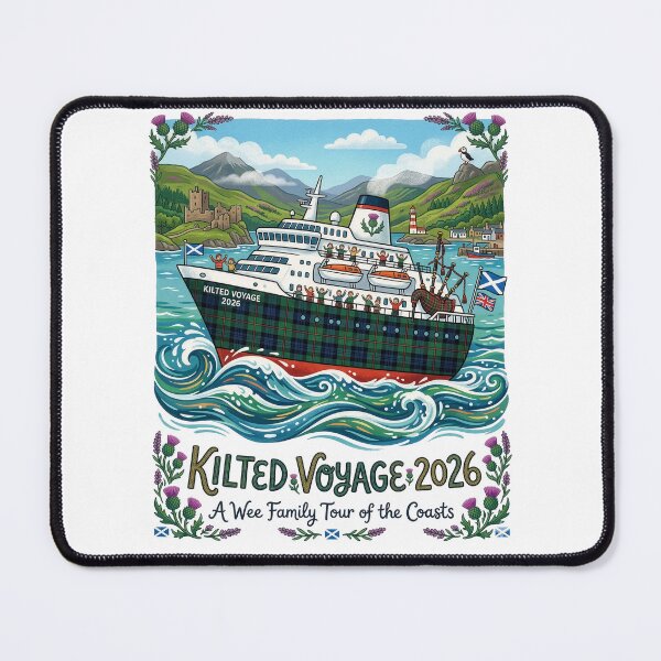 Item preview, Kilted Voyage 2026 Scottish Coast - Highland Family Cruise Art designed and sold by Loom on the Loch.