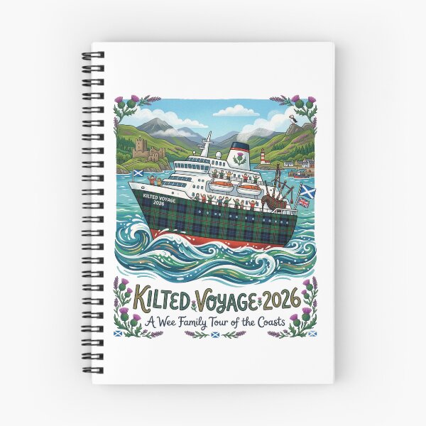 Item preview, Kilted Voyage 2026 Scottish Coast - Highland Family Cruise Art designed and sold by Loom on the Loch.