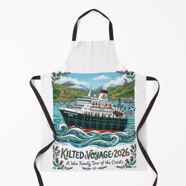 Item preview, Kilted Voyage 2026 Scottish Coast - Highland Family Cruise Art designed and sold by Loom on the Loch.