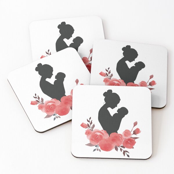 Item preview, Motherhood Silhouette Watercolor Roses Mother's Day designed and sold by BigStar-Cart.