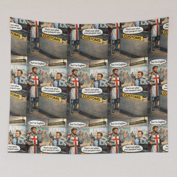 Item preview, Funny Passport Control Joke Shirt British Humor designed and sold by Hornace88studio.