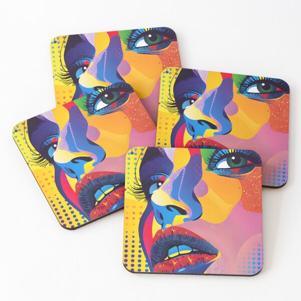 Item preview, Pop Art Fantasy Female Face Vibrantly Colorful Design designed and sold by DEC02.