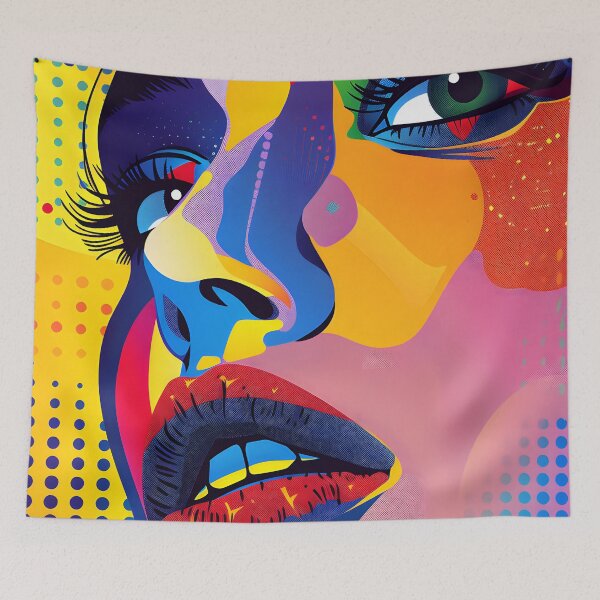 Item preview, Pop Art Fantasy Female Face Vibrantly Colorful Design designed and sold by DEC02.