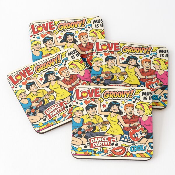 Item preview, Retro Dance Party: 60s Comic Strip (Archie Inspired) Pop Art designed and sold by Ela Art Space .